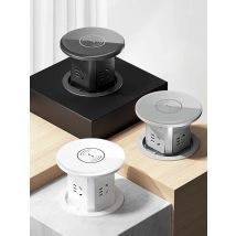 Intelligent Hydraulic Lifting Socket Automatic Pop-Up with Universal/US/UK/TL,Four Sided Socket Power Supply Hidden Installation