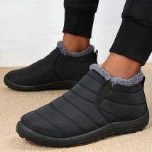 Stivali da uomo Slip On Scarpe invernali da uomo Stivaletti Stivaletti invernali da uomo Scarpe di pelliccia Stivali da neve impermeabili Caldi Botas casual