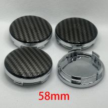4pcs 58mm 3d Kohle faser Auto Rad Mittel naben kappe staub dichte Abdeckung Universal Auto Rad Mittel naben kappen Abdeckung Kit Zubehör