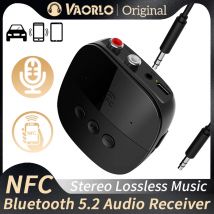 NFC Bluetooth 5.2 Audio Receiver 3,5mm AUX RCA USB U-Disk/TF Karte Spielen Stereo Wireless Adapter mit Mikrofon Für Car Kit Lautsprecher Amp