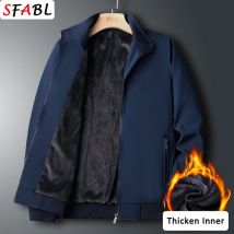 Neue Herbst Winter jacke Männer Fleece gefüttert lässig Business Office Kleid Mantel einfarbig dicke warme Männer Wintermantel Parka L-3XL