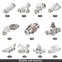 Pneumatische Fitting, bessere Qualität, hochfeste Kunststoff-Rohrverbinder, weiße Fittings, 6 mm, 8 mm Adapter, BSP-Gewinde, Rohrverbinder