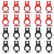 10 Paar Batteriekabel-Anschlussklemmen-Anschlüsse-Set, positiv, negativ, passend für Nissan