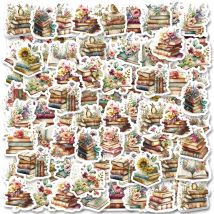 Etori Life 46 Stück Retro-Pflanzen- und Blumenbücher, exquisite Muster, DIY-Laptops für Studenten, Schreibwaren, Sammelalben, Dekorationsaufkleber