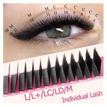 Rujade M LC L Curl Lash Extension MIX Matte Faux Mink Eyelashes Extension Individual Eyelashes LU L+