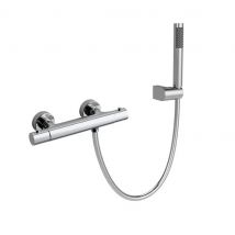 GME Round Grifo termostático para ducha fabricado en latón con un acabado en color cromo 4043