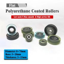 1pcs OD 16 mm PU Forming Rollers With 685 Bearing 5x16x5 PU68516-5 Poly Urethane Soft Rubber Coated Wear Resistant Guide Wheels
