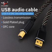YYAUDIO HIFI USB OTG Kabel USB Typ A auf B USB Kabel 6N OFC Typ C auf B Audio Kabel Decoder DAC Soundkarte A-B Schild USB Kabel