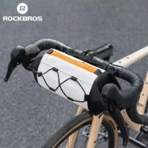 ROCKBROS Fahrradtasche, tragbare Lenkertasche, 2,4 l, großes Fassungsvermögen, Umhängetasche, Rahmenrohrtasche, elastisches Band, Fahrradzubehör, Tasche