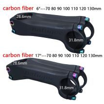 BALUGOE Ultraleichter Carbon-Fahrradlenkervorbau 6/17 Grad 31,8 mm 70 mm-130 mm Power Mountain Road Fahrradvorbau Fahrradteile