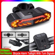 Elecpow Smart Bike Fanale posteriore per bici Allarme antifurto Corno con telecomando Lampada posteriore per bicicletta impermeabile ricaricabile con indicatori di direzione