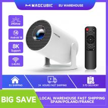 Mini Proiettore Magcubic Supporta 8K 720P con WIFI6 Dual Band 5G Wireless Android 14 290 ANSI 180 °   Video Rotabile HY300 Pro