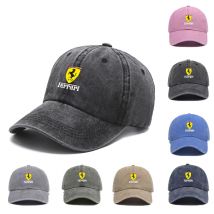 Adjustable Ferrari Emblems Baseball Cap Outdoor Sports Sun Visor Hat For Ferrari Roma 488 Portofino F8 F12 Spider SF90 Superfast
