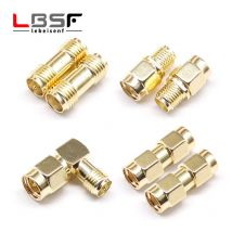1/5/10/100PCS tutto in ottone 1PC SMA A SMA Maschio Femmina Placcato Oro RP SMA Maschio RP-SMA Femmina Connettore RF Adattatore Dritto Piegato L/T