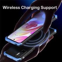 Shockproof Metal Armor Case For Xiaomi Redmi Note 8 Pro 9T Case Aluminum Frame Matte PC Cover For Redmi Note 9T 10 6 7 Pro Case