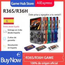 R36S /R36H Console per videogiochi portatile retrò Sistema Linux Schermo IPS da 3,5 pollici Lettore video tascabile portatile R35S 64GB 15000 giochi