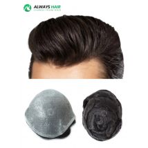 OS21 – Nicht nachweisbares Herren-Toupet, komplett mit V-Schleife, superdünnes Haut-Haarersatzsystem