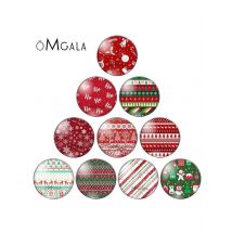 Christmas poinsettia Various shapes Pattern 8/10mm/12mm/18mm/20mm/25mm Round photo glass cabochon demo flat back Making findings