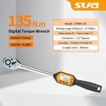 SUG Chiave dinamometrica digitale da 1/2 pollici 4-135 Nm Display a LED con cicalino calibrato accessori per auto strumenti accessori para auto