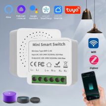 Tuya WiFi/Zigbee 3.0 Smart Switch Mini Interruttore Modulo FAI DA TE Temporizzatore Remoto Controllo Della Luce Senza Fili Funziona con Vita Intelligente Alexa Google