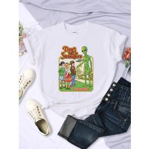 Sprechen Sie nicht mit Fremden Frauen Kurzarm Vintage Casual T-Shirts Hip Hop atmungsaktive T-Shirt Kleidung bequeme O-Neck Womans Top