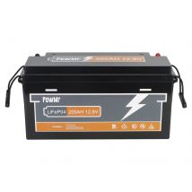 PowMr LiFePO4 200Ah 12V batteria al litio RV auto solare barca batteria 2560WH BMS 200A litio ferro fosfato batteria accumulo di energia