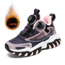 Winter Neue Rotierende Schnalle Sneaker Jungen Mädchen Plüsch Warme Schuhe Outdoor Fashion Laufschuhe Jugendliche Anti rutsch Verschleiß Beständig