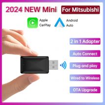 Für Mitsubishi neue Mini 2 in1 Carplay & Android Auto Wireless Adapter Smart Box Bluetooth WiFi schnelle Verbindung Plug & Play Carplay