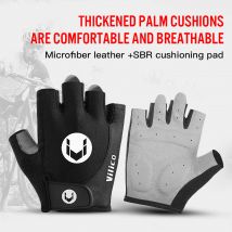 Guanti da ciclismo mezze dita Resistenza al silicone liquido Guanti da fitness per bici sportivi traspiranti antiurto per uomo e donna