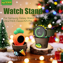 Silicone Charger Dock Holder For Samsung Galaxy Watch Ultra/7/6/5 40 44mm Charging Stand for Samsung Galaxy Watch 5Pro/6 Classic
