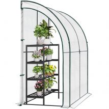 Serra in lamina pendente 200x210x100 cm Serra di pomodoro PE Telone Telaio freddo con tenda protettiva per porte rotanti