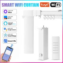 Silnik do zasłon WiFi Tuya, kompatybilny z Alice Google Alexa, konfigurowalne elektryczne zasłony, szyna karnisza do inteligentnego domu