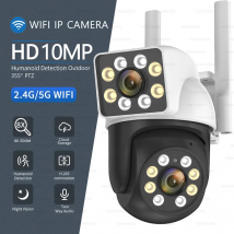 10mp 5g Wifi IP-Kamera Dual Lens Sicherheits überwachung 10x Zoom Dual-Screen-Video Vollfarb Nachtsicht Outdoor-IP-Kameras