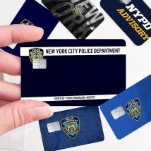 N-New York City Police Cartoon Kreditkarte Haut Aufkleber für Bankkarte Bus Metro Karte Aufkleber wasserdicht Frauen Geschenk