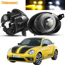 2X30W Angel Eye Fog Light Assembly Car LED Fog DRL Daytime Running Lamp 8000LM 12V per Volkswagen VW Beetle 5 c1/5 c7 2011-2019