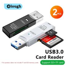 Czytnik kart 2-w-1 USB3.0/2.0, adapter USB3.0 do kart pamięci SD TF, czytnik kart pamięci USB, adapter do kart pamięci do komputerów PC i laptopów, akcesoria