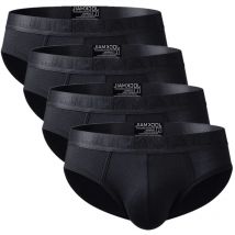 4 Pz/lotto Slip Da Uomo Bikini Biancheria Intima Maschile Slip Hombre Calzoncillos Hombre Slip Da Uomo Cuecas Mutande di bambù traspirante JM358