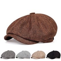 Sombrero informal para hombre, Boina fina retro Para primavera y verano, unisex, octogonal, Hip Hop