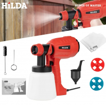 HILDA 800ML Elektrische Spritzpistole Hochleistungswerkzeuge Farbspritzgerät Auto Haushalt Rote Elektrische Spritzpistole