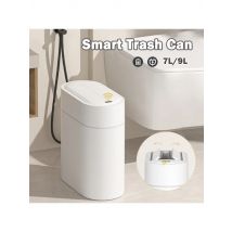 7/9L Two-way Smart Sensor Trash Can with Lid Wall Mount Narrow Slit Toilet Wastebasket for Kitchen Induction Garbage Bin Dustbin