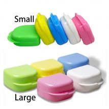 Caja piezas para dentaduras postizas, Caja Grande y Pequeña con patrón personalizado, fuente y logotipo personalizados, 100