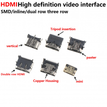 20pcs HDMI 19Pin 20P Male Plug Connector HDMI Female Test Socket Jack HDMI Repair Replacement Soldering PCB Board DIY Part