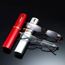 Mode Mini Tragbare Clip Fall Rohr Reader Gläser Schlank Stift Lesebrille Frühling Klapp verschreibungspflichtigen brillen rahmen