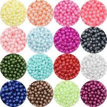 3/4/6/8/10/12mm ABS Imitation Perle Perle Runde Acryl Lose Spacer Perlen Bunte Kunststoff Regenbogen Perlen Für DIY Schmuck Machen