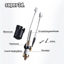 Ender 3 V3 Hotend Düsen-Set aus gehärtetem Stahl, Keramik-Heizblock, Düsen-Extruder-Abdeckung, Hals für Ender 3 V3 PLUS Hotend