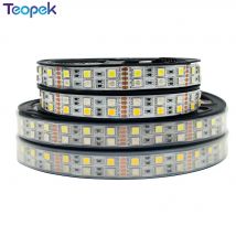 Zweireihige 5050 RGBW RGBWW RGB Kaltweiß Warmweiß Flexible LED-Streifen DC12V 24V 5M/Rolle 120LED/M 600LEDs 15mm PCB