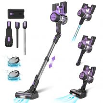INSE aspirapolvere Cordless, 30Kpa 350W aspirapolvere verticale senza sacco pieghevole per peli di animali domestici tappeto per auto pavimento duro