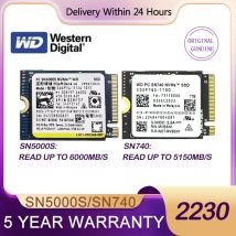 Western Digital WD SN740 SN5000S M.2 2230 SSD 2TB 1TB 256GB NVMe PCIe Gen4 x4 Per Microsoft Surface Pro X Laptop 3 Steam Deck