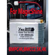 7.4V 3800mAh Rechargeable Li-Po Battery For MagicShine LED Bike Light Blackmagic Design BMPC4K BMCC2.5K 4K Cinema Camera Battery