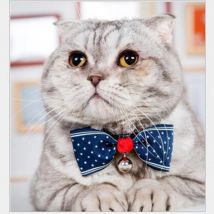 Verstellbare Fliege für Hunde und Katzen, Halskette mit niedlicher Schleife, Hundehalsbänder mit Glöckchen für Welpen, Katzen, Tierhandlung, Zubehör